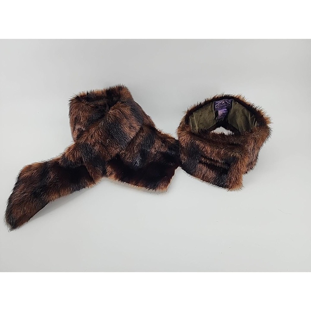 Curations Faux Fur Shrug Detachable Fur‎ Collar NWT 2 PC OSFM